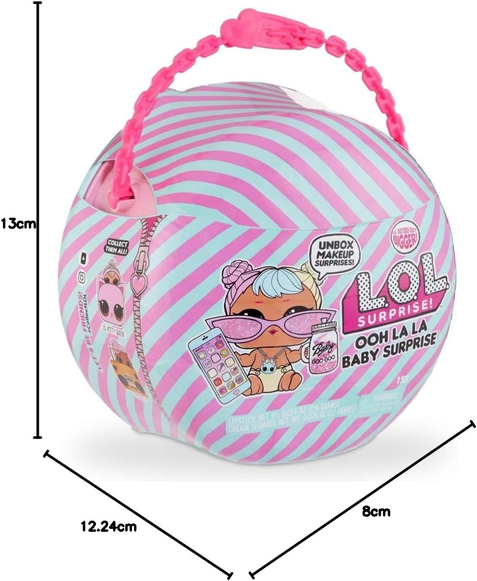 Giochi Preziosi – L.O.L. Surprise! Ooh La La Baby Surprise Lil Bon Bon com Bolsa e 15 Surpresas