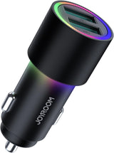 Carregador para Carro Joyroom 2 portas USB RGB 24W
