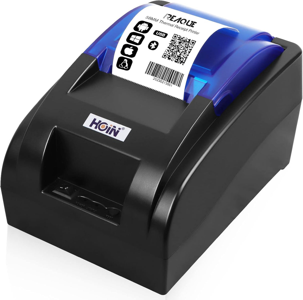 Impressora Térmica de Talões 58 mm Bluetooth e USB – Compatível com Android, iOS, Windows e Linux