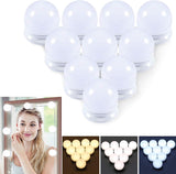 Tira de Lâmpadas LED para Espelho | 10 Bombillas | 3 Modos de Luz | USB