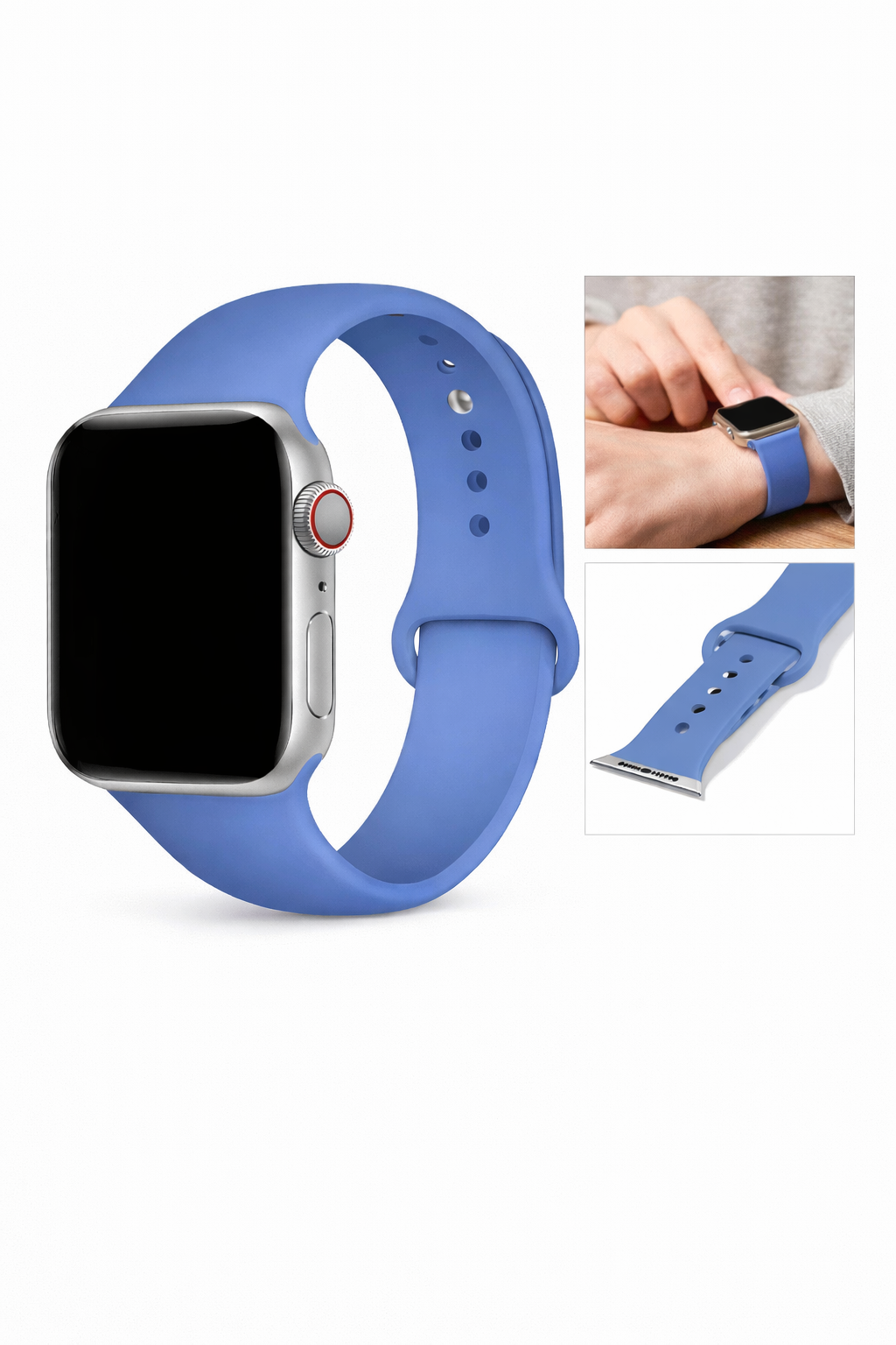 Pulseira de Silicone Azul para Apple Watch 42/44mm