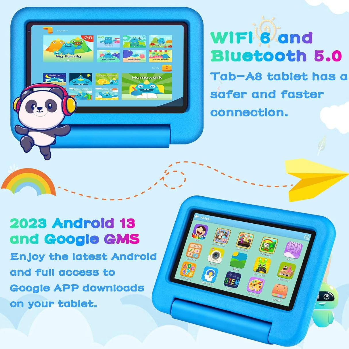 Tablet 7" para crianças 7GB/64GB Kids