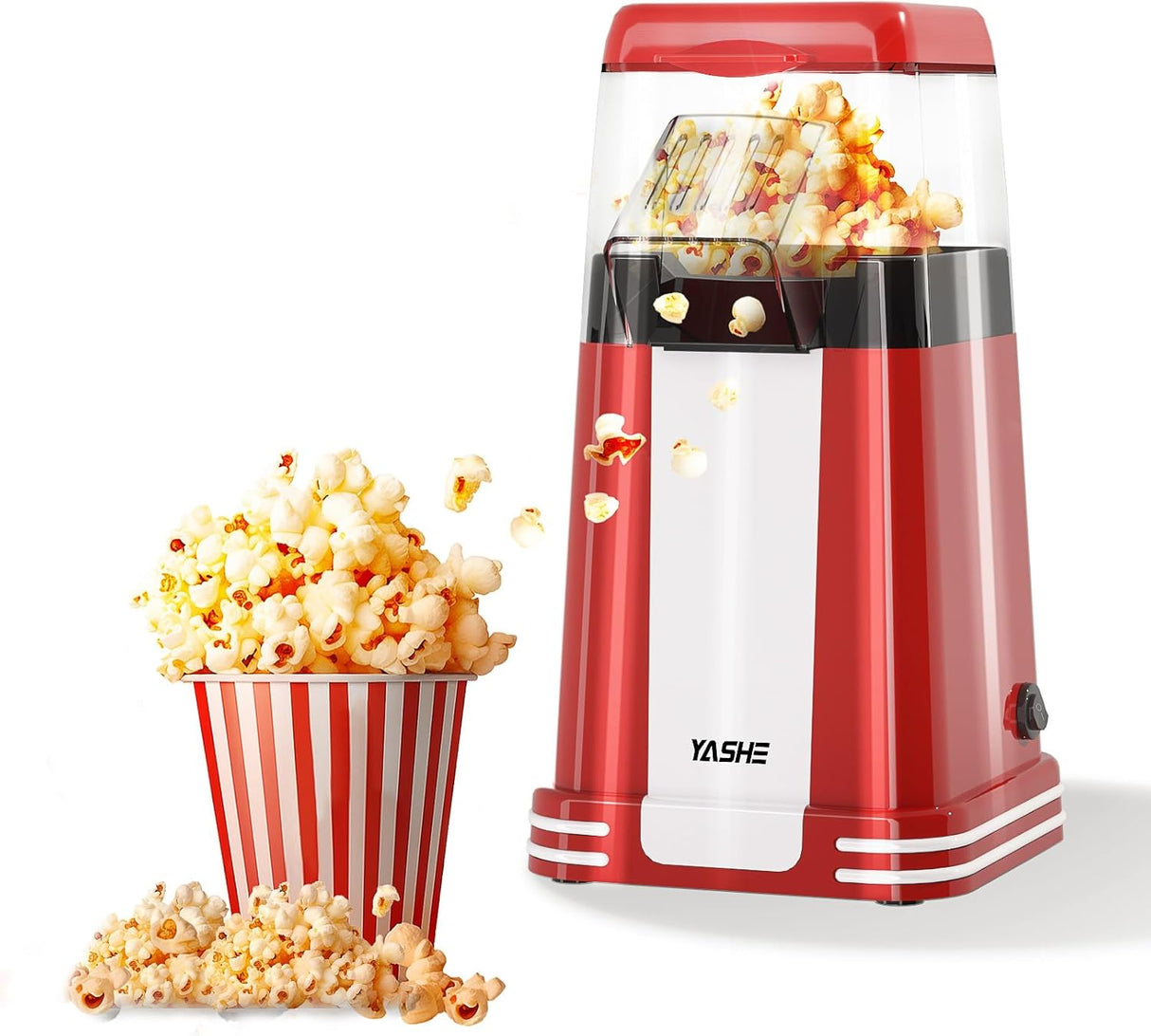 Máquina de pipoca retro, 1200 W - Vermelho