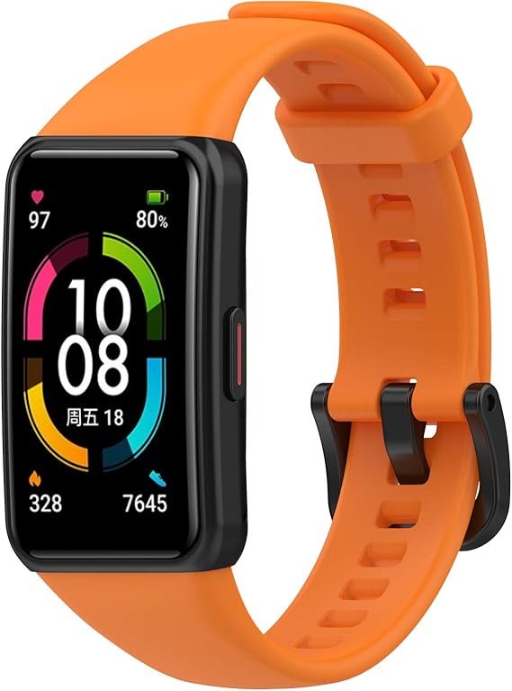 Pulseira de Substituição Huawei Band 6 / Honor Band 6 Silicone (Laranja)