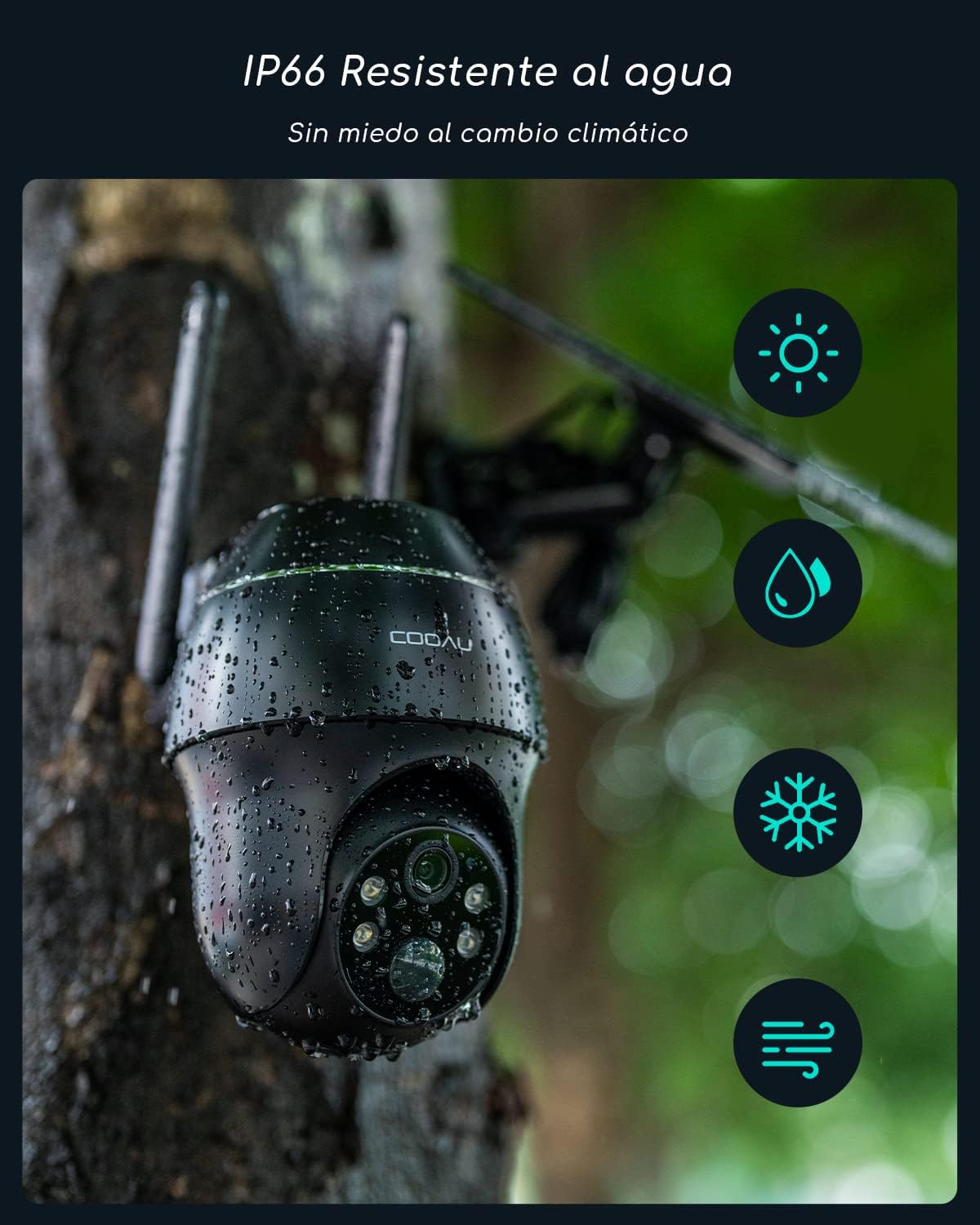 Câmara de vigilância exterior com Sim
