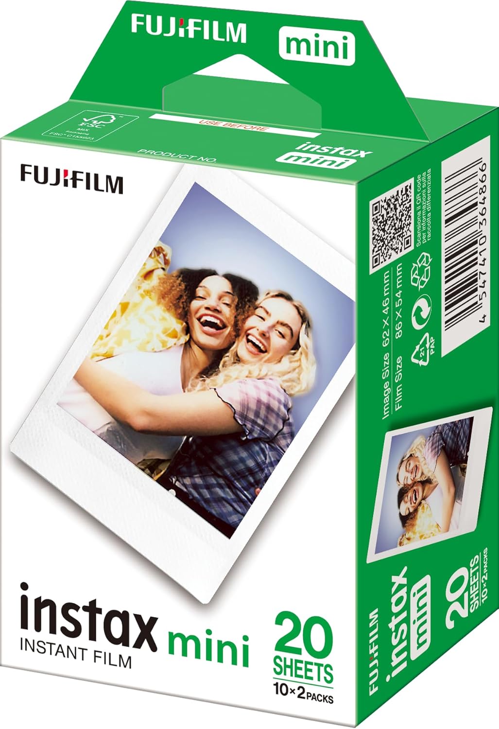 Película Fotográfica Fujifilm Instax Mini – Pack 20 Fotos (10×2 Packs)