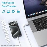 Cabo USB-C para USB-C 2M Nylon Branco 60W Carga Rápida