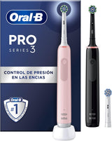 Escova Eléctrica Oral-B Pro 3 3900N (Pack 2) – Preto e Rosa