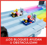 Hot Wheels Mario Kart Pista Arco-Íris com Luzes e Som + 2 Veículos Metálicos (Mattel GXX41)
