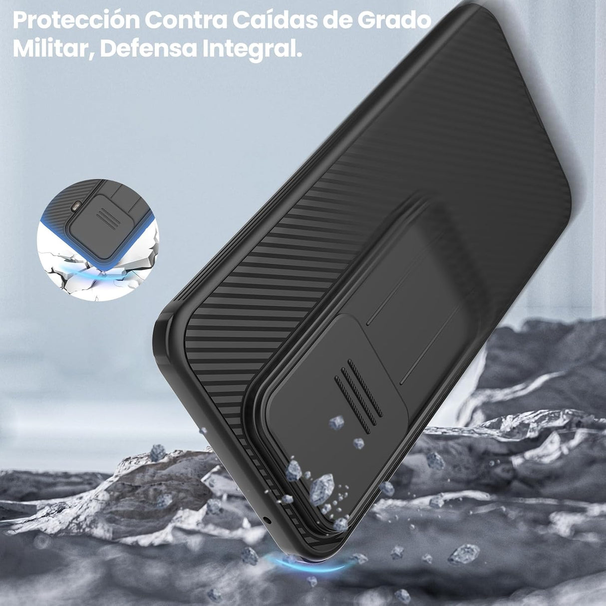 Capa Nillkin Compatível Xiaomi 15T com Tampa Deslizante para Câmara Preto