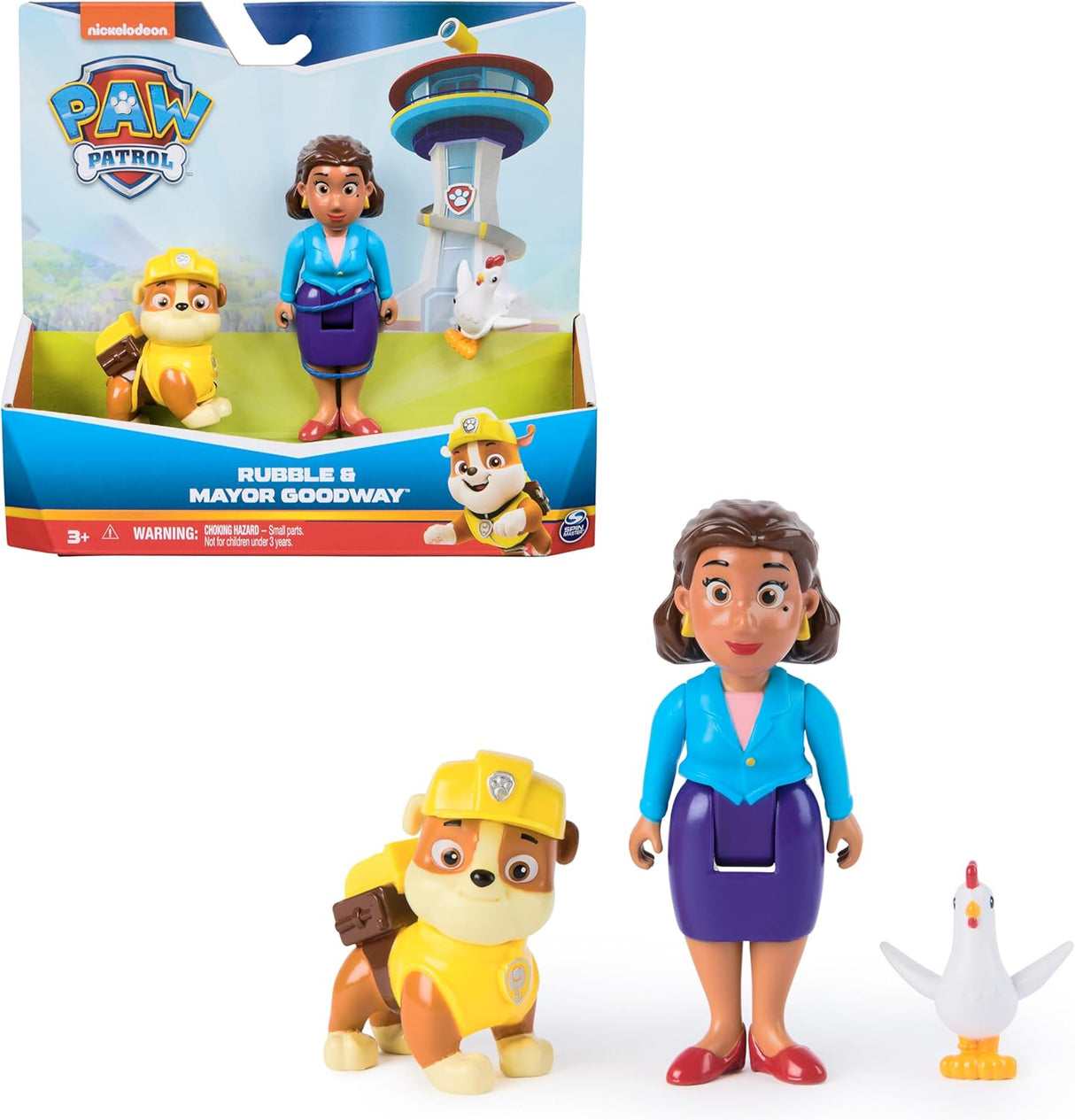 Figuras Rubble e Mayor Goodway Patrulha Pata - 3+ Anos
