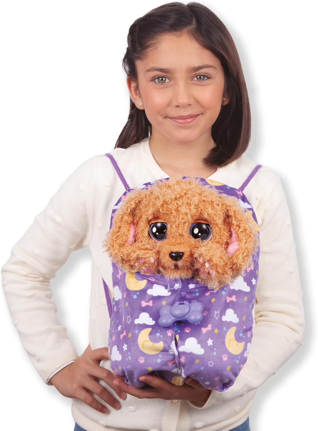 Baby Paws Labradoodle – Peluche Interativo com Bolsa de Transporte