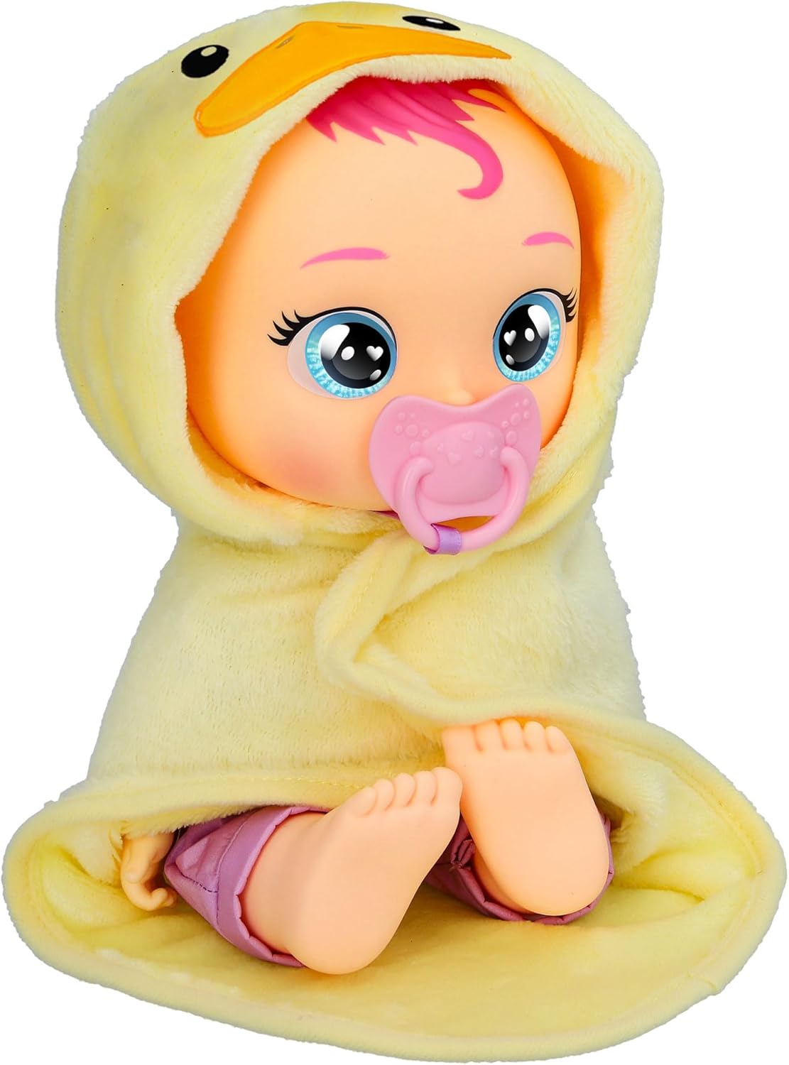 Bebés Chorões Newborn Bath Time Zoe – Boneca Interativa com Toalha de Pato