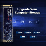 SSD Interno KingSpec 512GB M.2 NVMe Gen3 – 2400MB/s