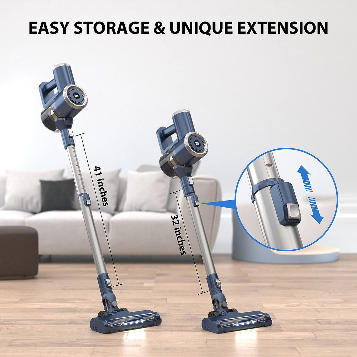 PRETTYCARE Aspirador Vertical Sem Fio 4 em 1 180W