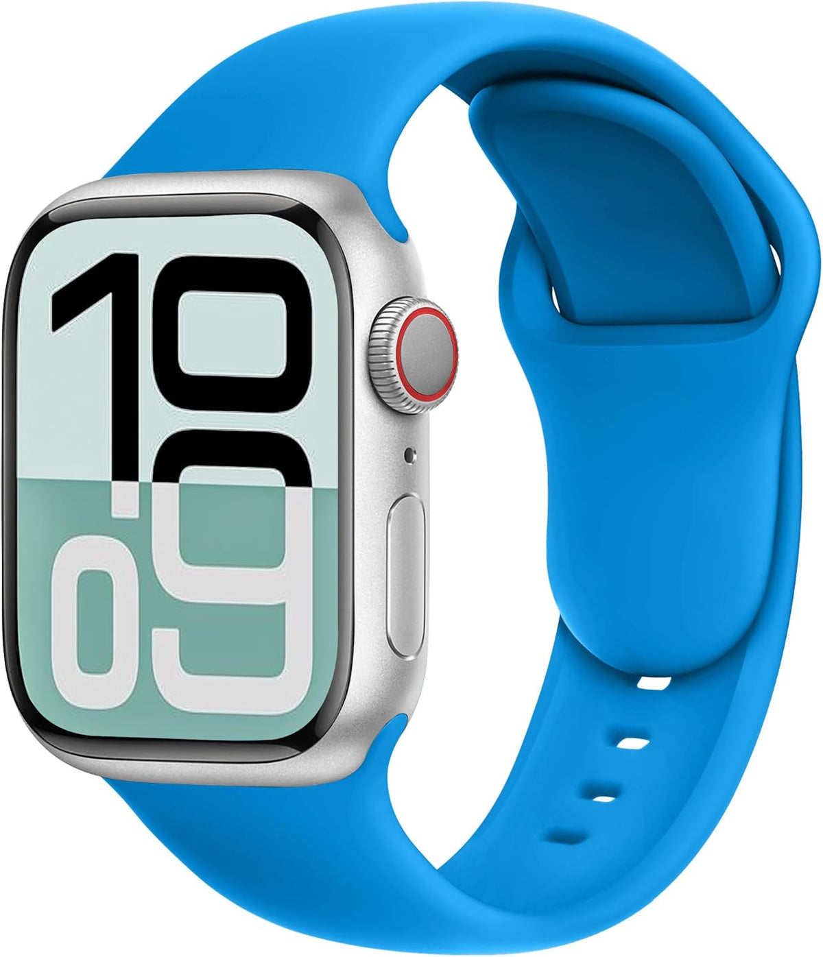 Pulseira em Silicone Compatível com Apple Watch 42/44/45/49 mm Azul