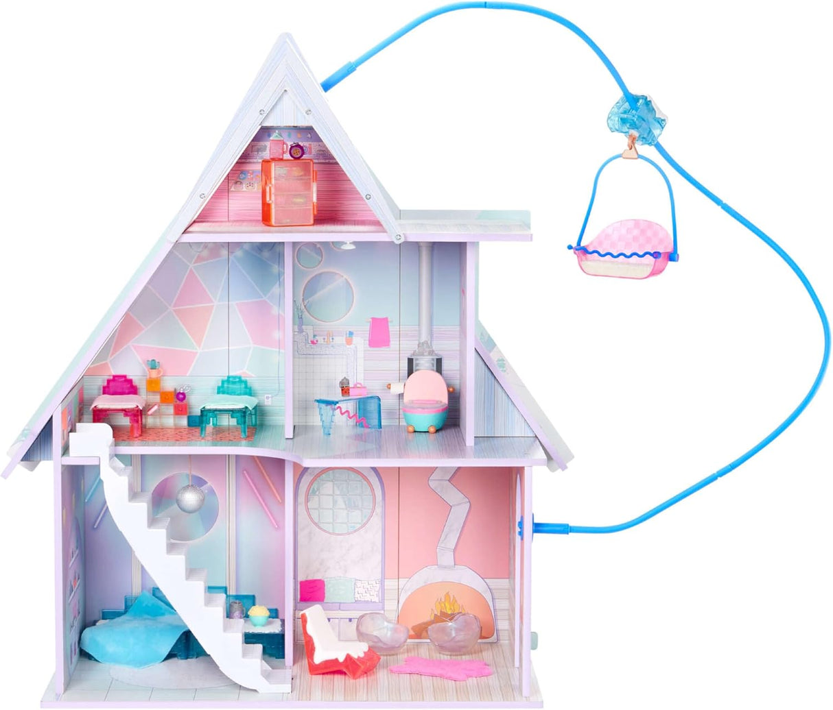 L.O.L. Surprise! OMG Winter Cottage Playset – Cabana de Inverno com Mais de 45 Surpresas