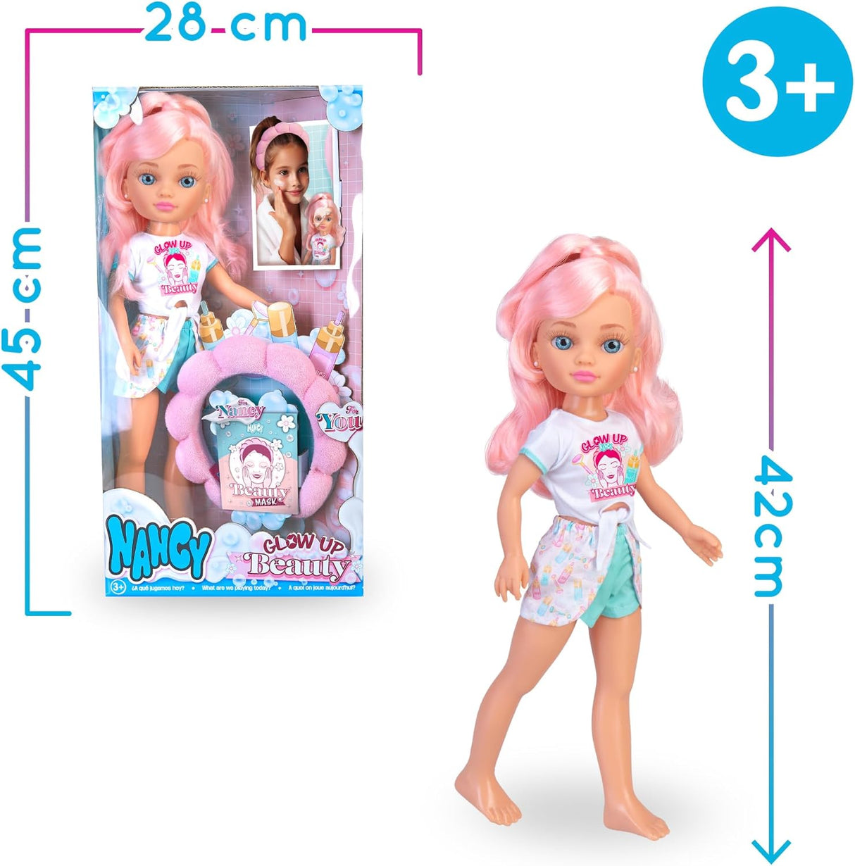 Boneca Nancy - Glow Up Pack de Beleza