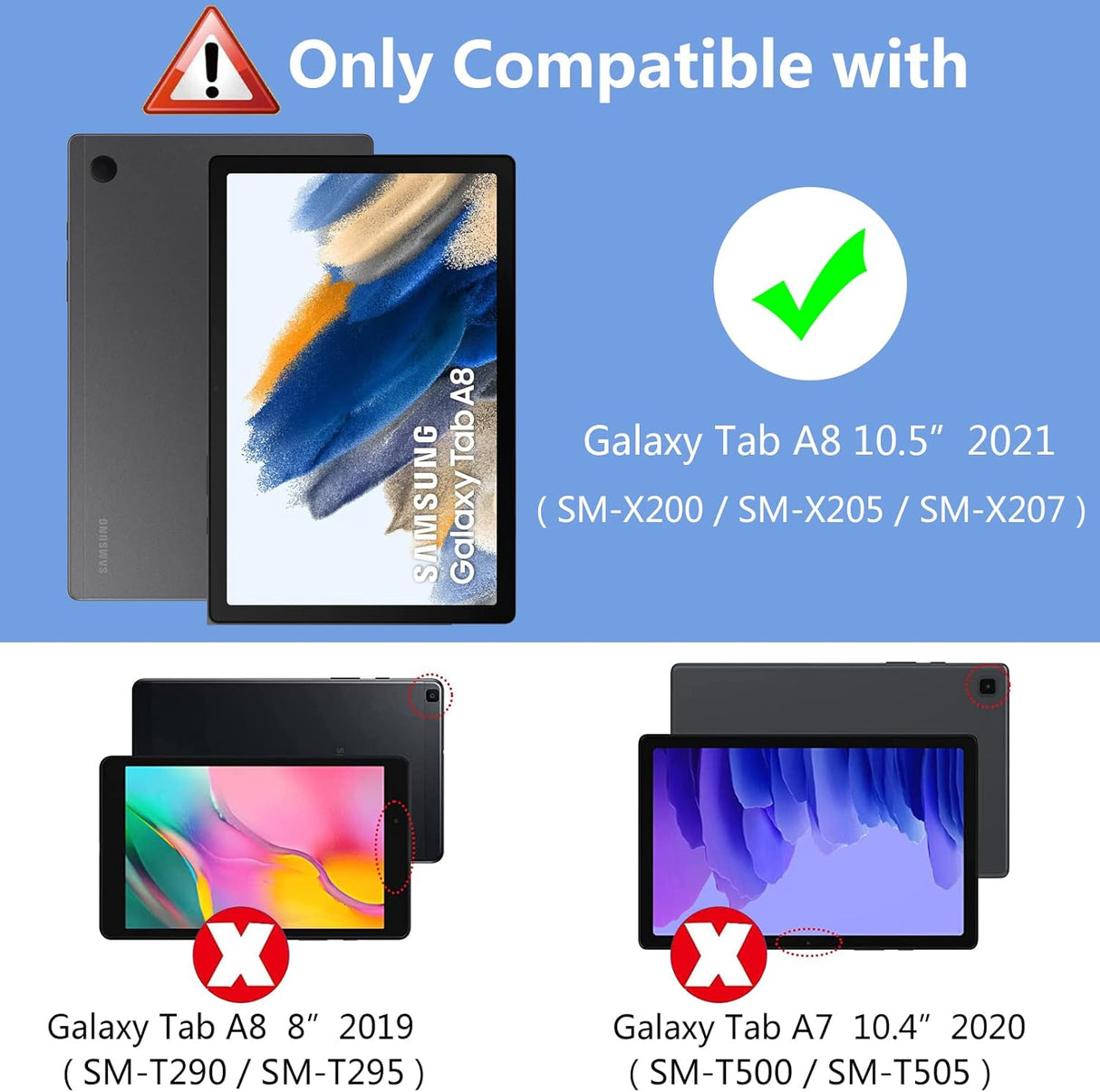 Capa Anti-impactos Samsung Galaxy Tab A8 10.5'' 2021 transparente