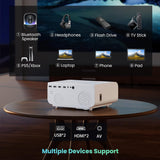 Projetor 1080P Nativo 300" WiFi 5G Bluetooth