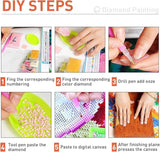 Pintura Diamante 5D Flores DIY 20x20 cm – Quadro com suporte