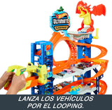 Hot Wheels City Let's Race Garagem Definitiva com Dragão e 4 Níveis + 2 Veículos - Mattel HKX48