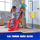 Patrulha Pata Playset Rescue Wheels Tower – Torre Super Loop com Luzes e Sons