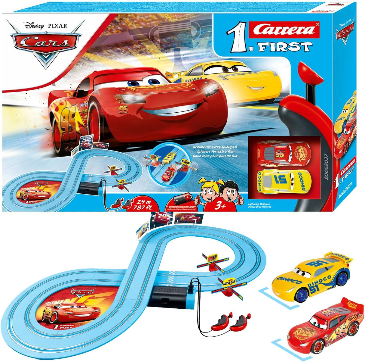 Playset de Veículos CARRERA Disney Pixar Cars 2,4 M