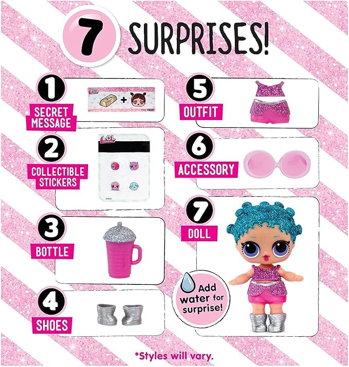 LOL Surprise Glitter Pacote exclusivo de 3 bonecas, série 4