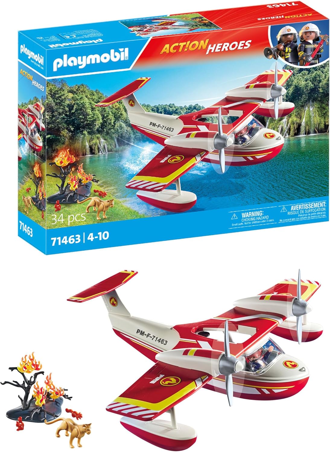 PLAYMOBIL Action Heroes 71463 – Hidroavião de Bombeiros