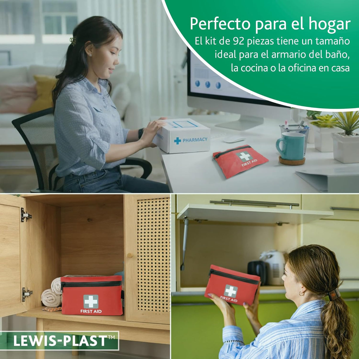 Kit de Primeiros Socorros Completo com 92 Itens