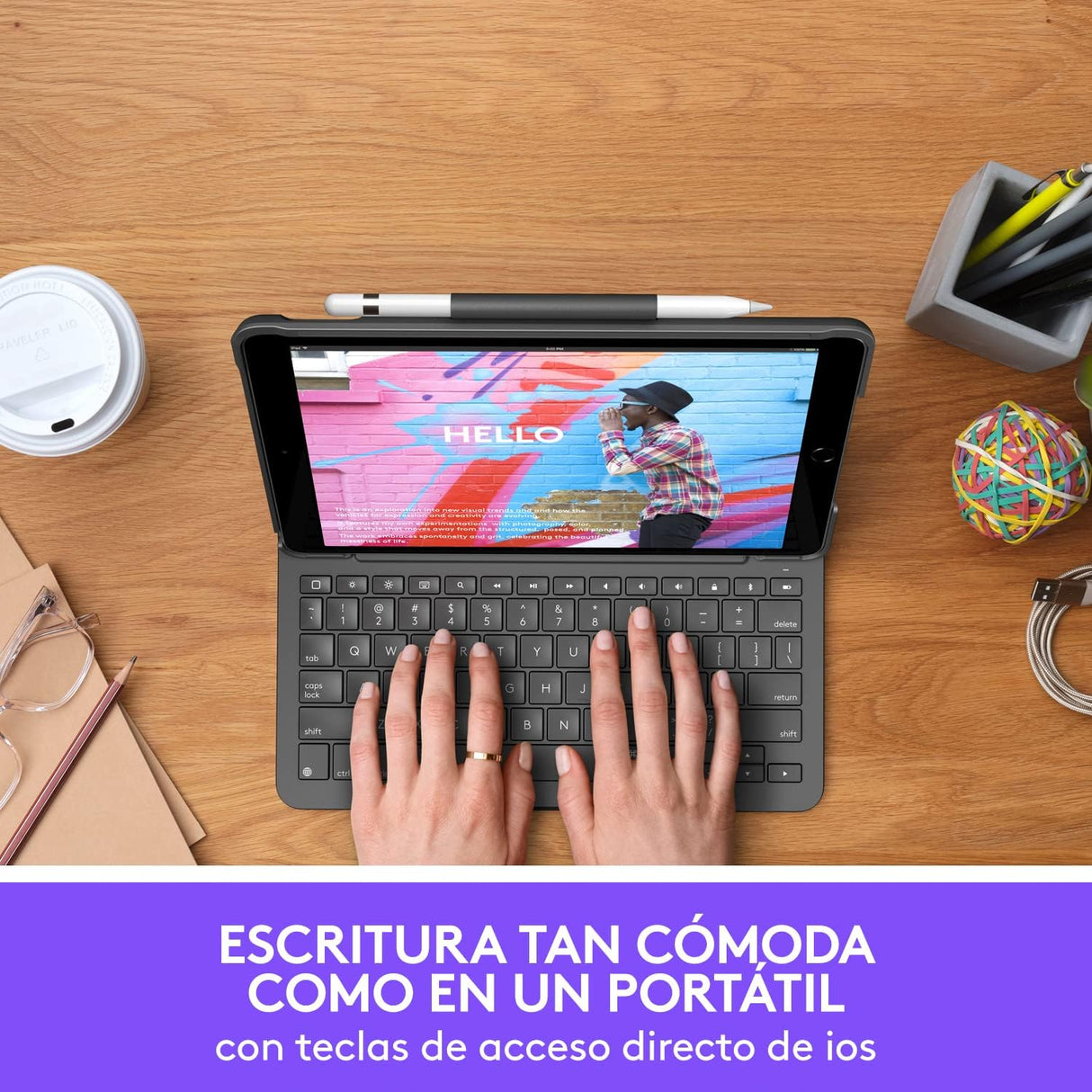 Logitech Slim Folio Teclado Bluetooth para iPad 2019 10.2" (Espanhol)