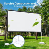 Tela de projetor dobrável com suporte de 120 polegadas 16:9 HD - Multi4you®