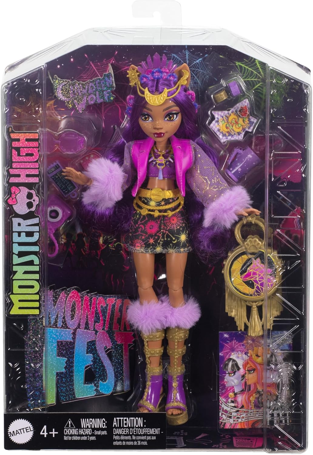 Monster High – Boneca Clawdeen Wolf Monster Fest (HXH80)