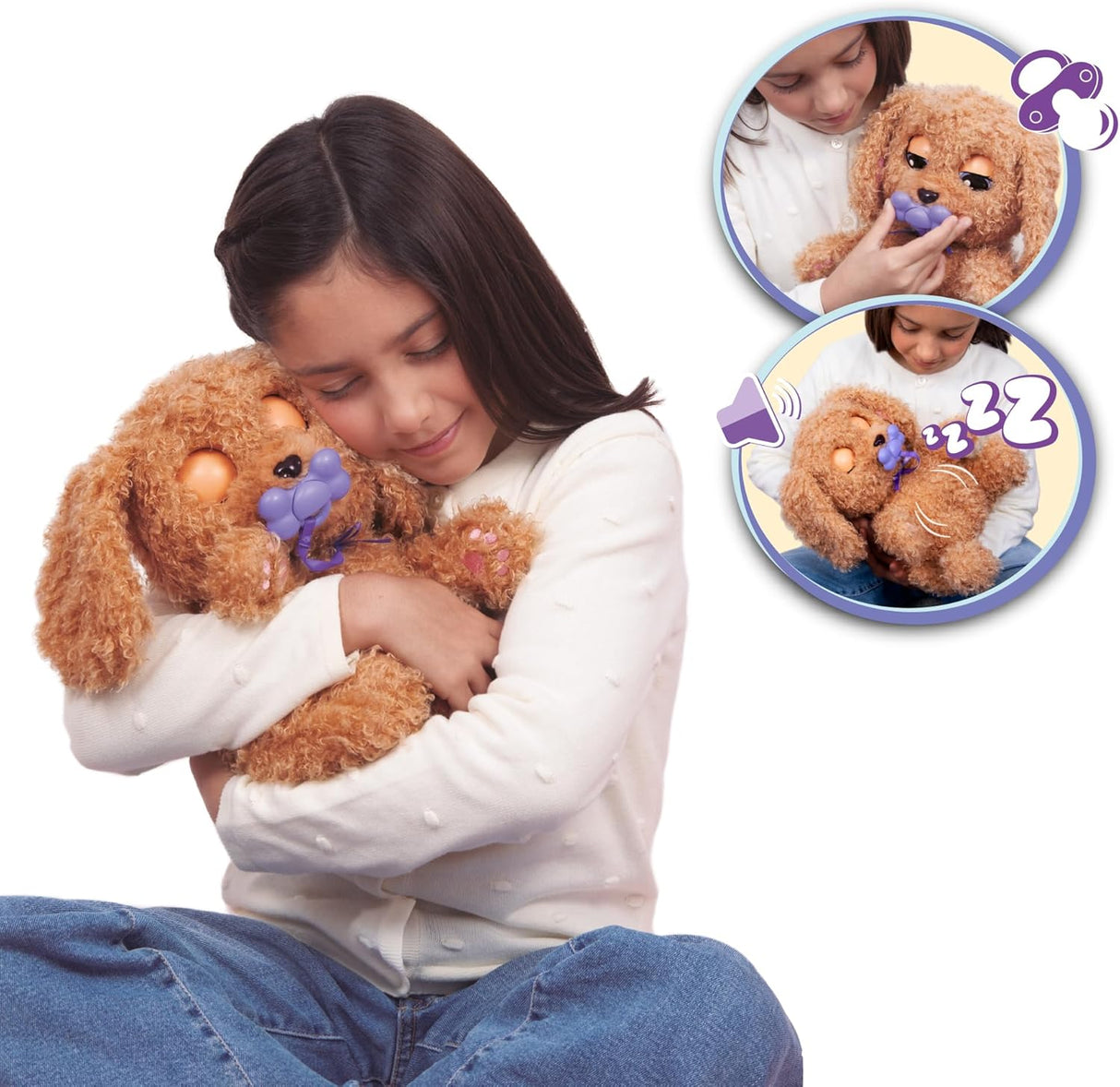 Baby Paws Labradoodle – Peluche Interativo com Bolsa de Transporte