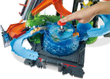 Hot Wheels Crocodilo destruidor, pista de carros de brinquedo (Mattel FTB67)