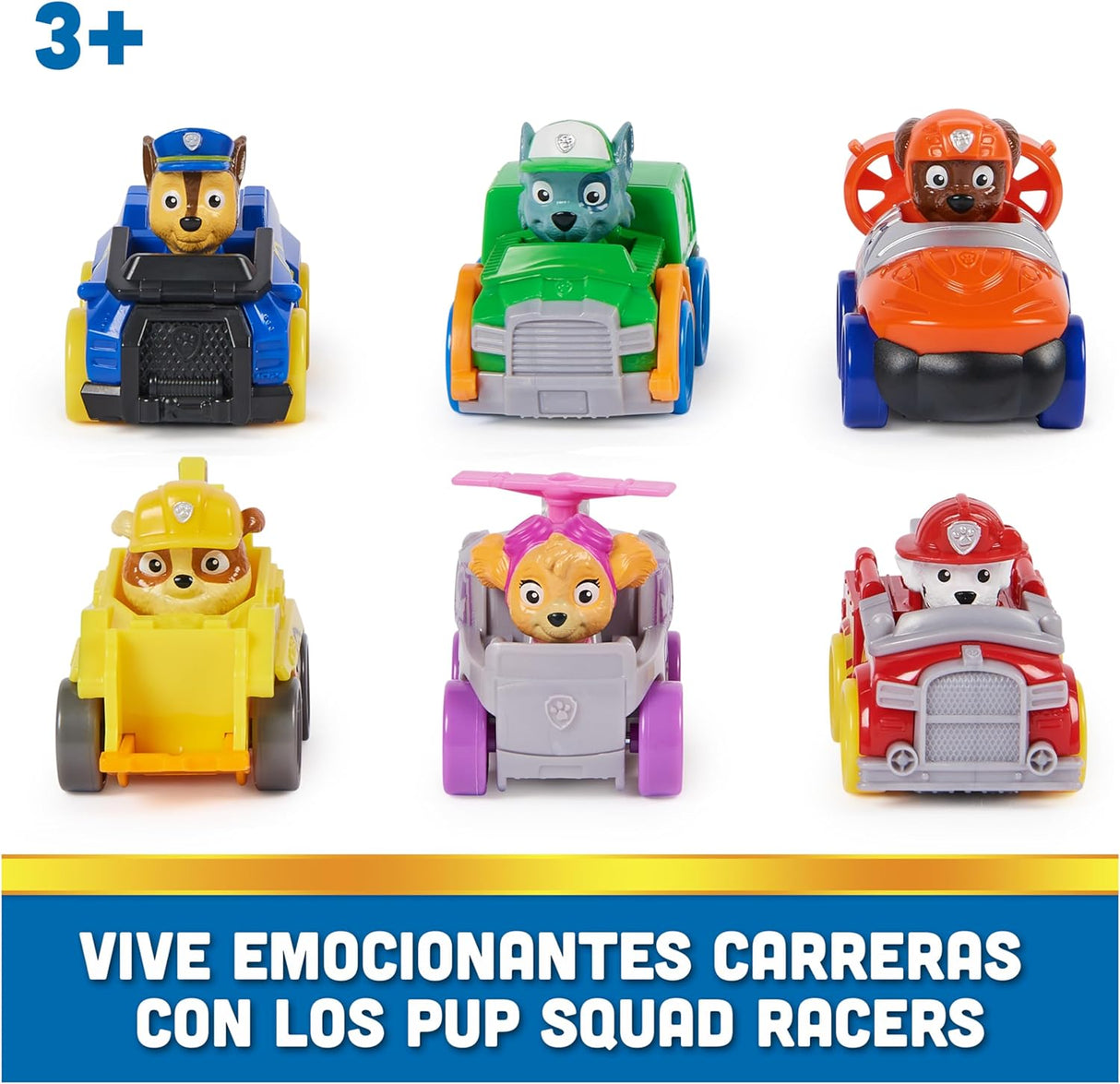 Patrulha Pata – Pack 6 Carros Pup Squad Racers (Spin Master 6070070)