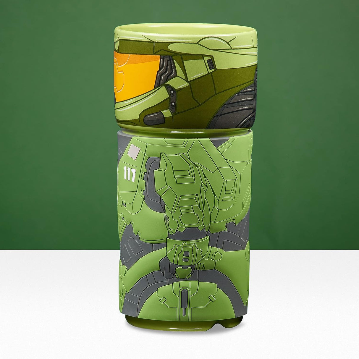 Caneca de cerâmica com capa de borracha, 400 ml