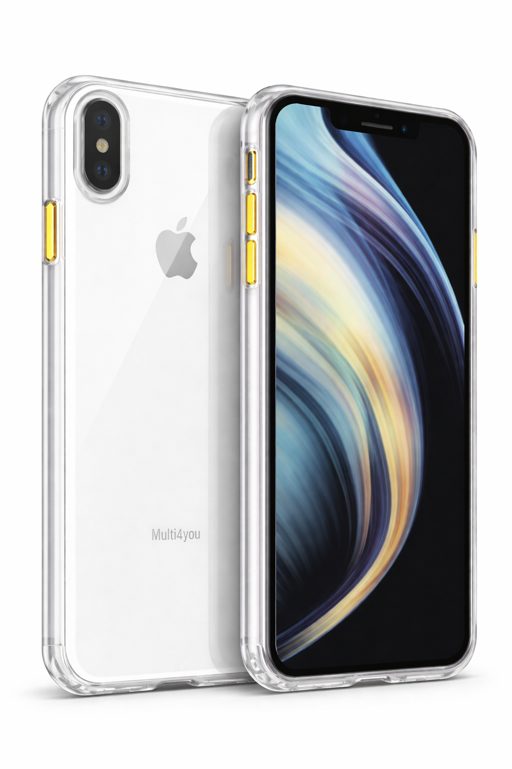 Capa Silicone com detalhes Amarelo Iphone X/Xs  - Multi4you®
