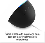Amazon Echo Pop compacta e inteligente com Wi-Fi Bluetooth e Alexa