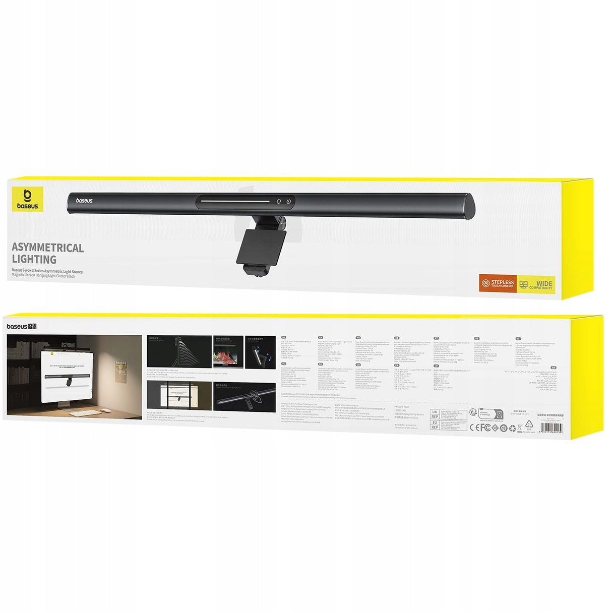Lâmpada Baseus i-wok 3 BS-LT007 para monitor magnética assimétrica - preta
