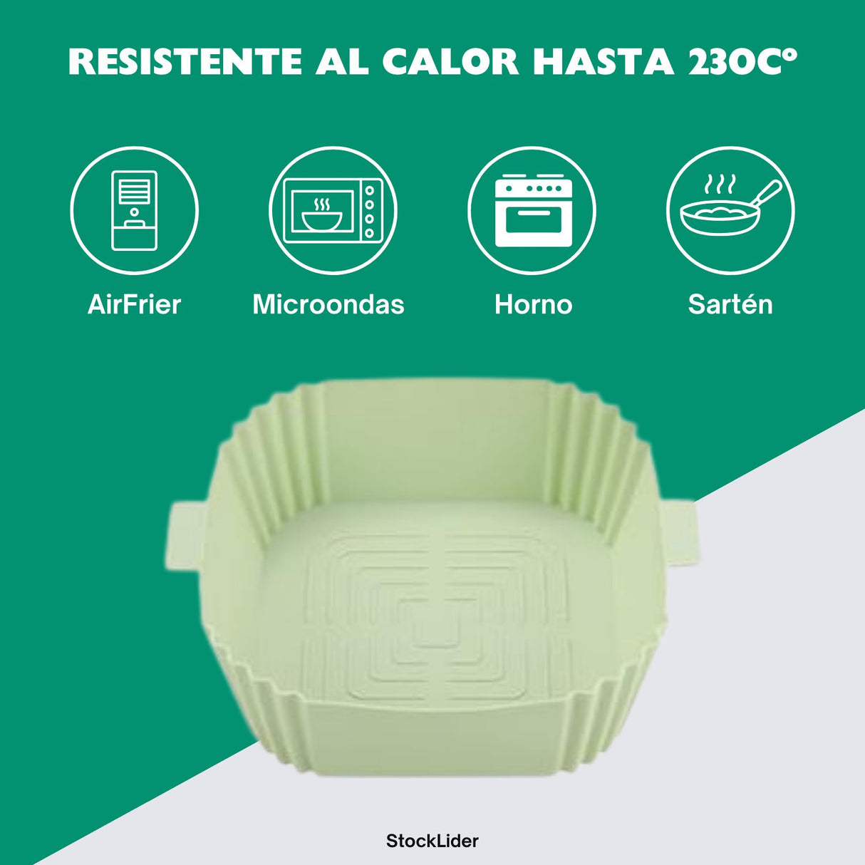 Conjunto bandeja de silicone para airfryer - 6 unidades