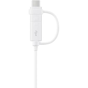 Cabo Samsung Combo micro USB + USB-C - Branco