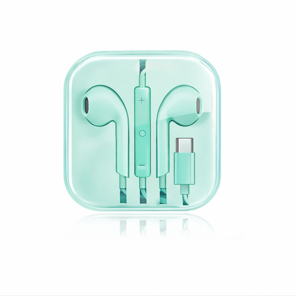 Auriculares USB-C (Verde água) – Multi4you®