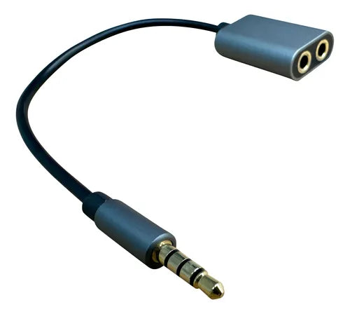 Cabo Splitter de Áudio 3.5 mm AUX - Conector Macho para 2 Portas Fêmea - Multi4you®