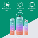 Pack de 3 garrafas desportivas