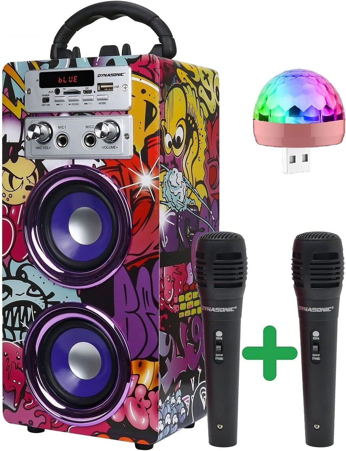 Coluna Bluetooth Dynasonic 025 Multicolor 5W