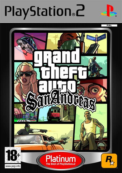 Jogo Grand Theft Auto: San Andreas Platinum PS2 (SEGUNDA MÃO GRADE A)