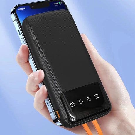 Carregador Portátil Universal Dudao K6Pro 10000mAh com Cabos Integrados – Preto