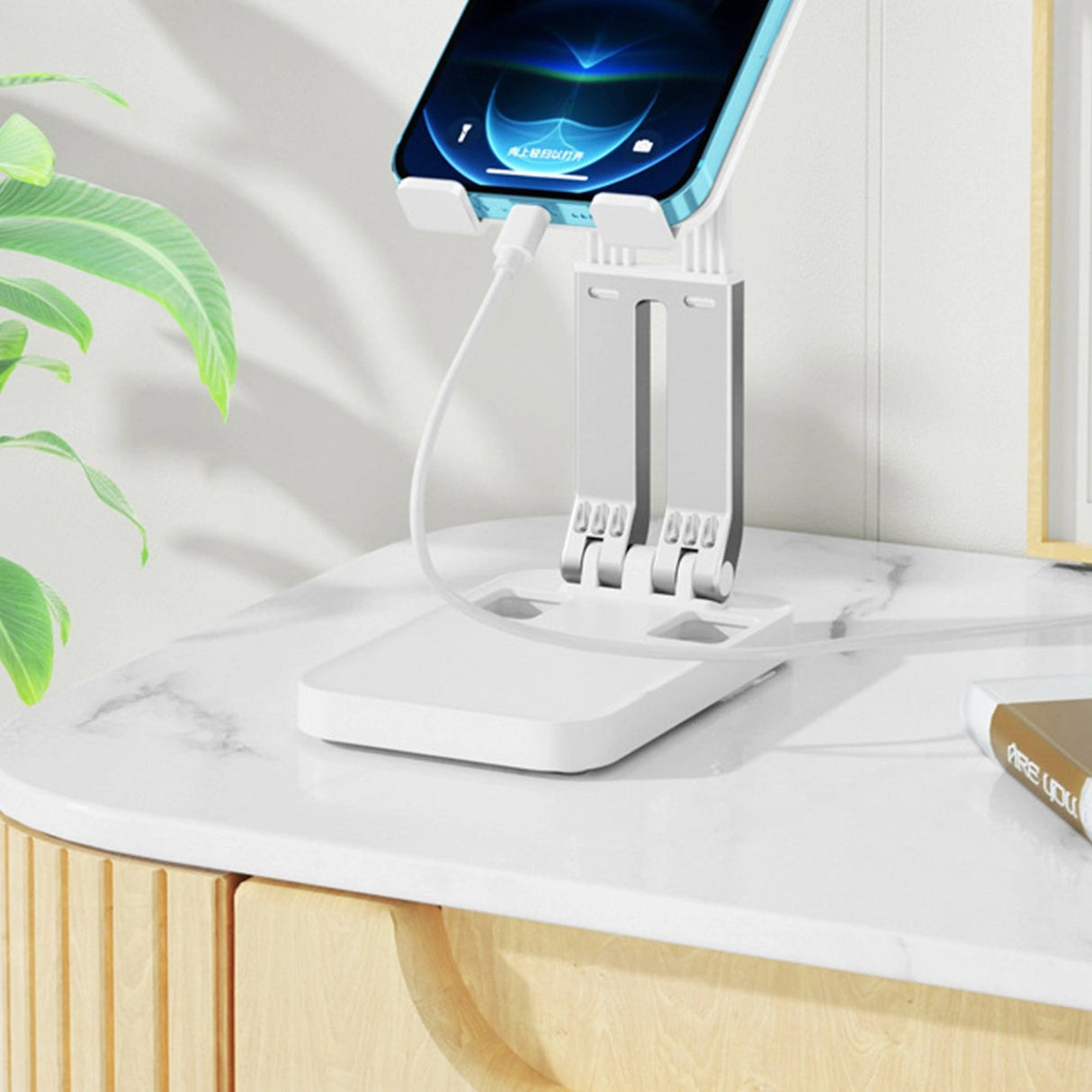 Suporte Dobrável para Telemóvel e Tablet (K15) – Branco